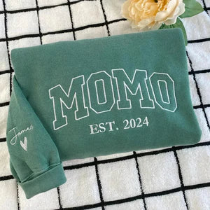 🎁 HOT MOTHER’S DAY DEALS YOU CAN’T MISS 🛒Custom Embroidered Comfort Colors Grandma and Grandpa Sweatshirt, Gift for Grandma/Grandpa