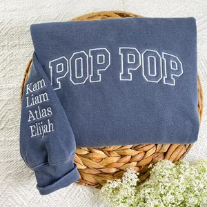 🎁 HOT MOTHER’S DAY DEALS YOU CAN’T MISS 🛒Custom Embroidered Comfort Colors Grandma and Grandpa Sweatshirt, Gift for Grandma/Grandpa