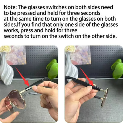 🎶⚡Wireless Audio Smart Glasses with Bluetooth 5.4 – Waterproof Sports Sunglasses with Anti-Blue Light & UV Shield 🕶️❄️