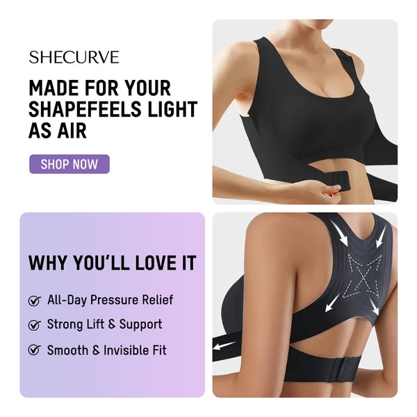 🎉LAST DAY -70% OFF⚡Posture Corrector Bra without underwire, with crisscross back and front closure