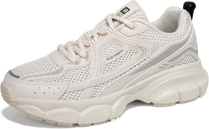 Women's Chunky Fashion Sneakers Casual Sports Shoes Mesh Breathable Athletic Gym Workout Tennis Shoe Platform Thick Walking Shoes