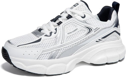Women's Chunky Fashion Sneakers Casual Sports Shoes Mesh Breathable Athletic Gym Workout Tennis Shoe Platform Thick Walking Shoes