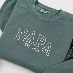 🎁 HOT MOTHER’S DAY DEALS YOU CAN’T MISS 🛒Custom Embroidered Comfort Colors Grandma and Grandpa Sweatshirt, Gift for Grandma/Grandpa