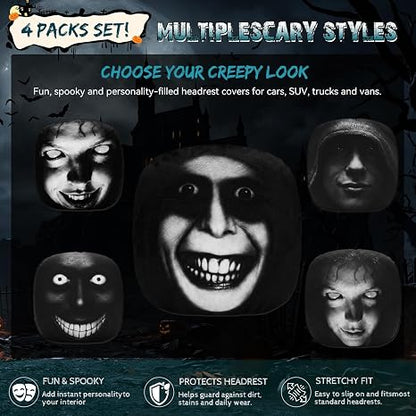 Ghost Face Headrest Covers