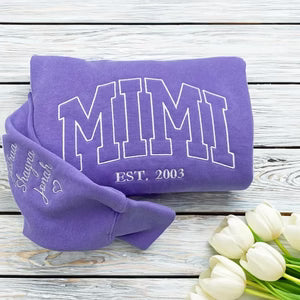 🎁 HOT MOTHER’S DAY DEALS YOU CAN’T MISS 🛒Custom Embroidered Comfort Colors Grandma and Grandpa Sweatshirt, Gift for Grandma/Grandpa