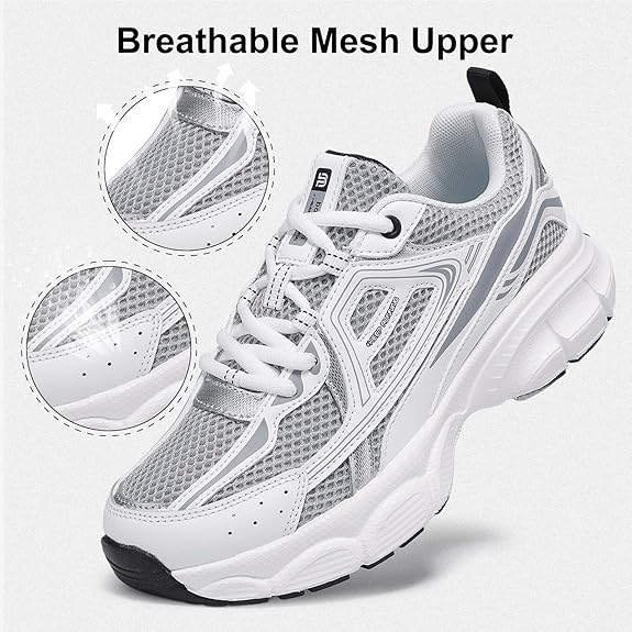 Women's Chunky Fashion Sneakers Casual Sports Shoes Mesh Breathable Athletic Gym Workout Tennis Shoe Platform Thick Walking Shoes