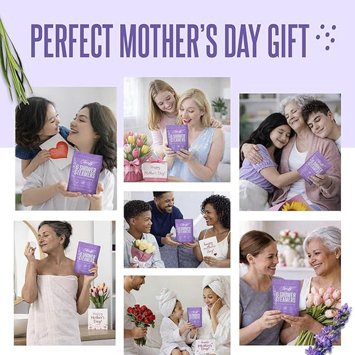 Shower Steamers Aromatherapy - Mother’s Day Gifts for Mom, Wife, Grandma - 30th, 40th, 50th & 60th Birthday Gifts for Women, Her, Best Friend, Daughter, Sister, Teens & Girlfriend - 6 Tablets