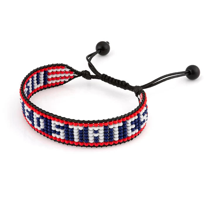 U.S.A Flag Bracelet – Handmade Adjustable Bracelet for Football Fans