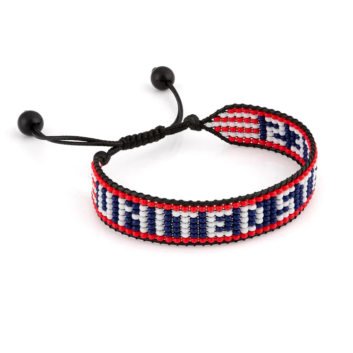 U.S.A Flag Bracelet – Handmade Adjustable Bracelet for Football Fans