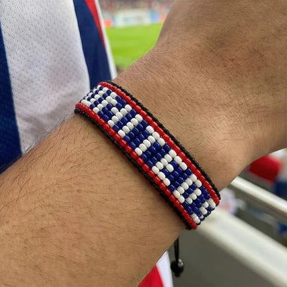 U.S.A Flag Bracelet – Handmade Adjustable Bracelet for Football Fans