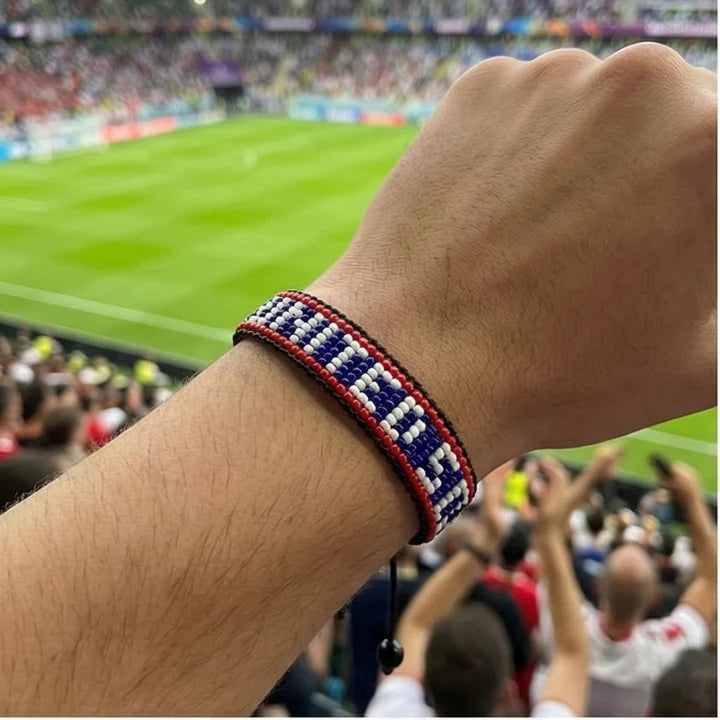 U.S.A Flag Bracelet – Handmade Adjustable Bracelet for Football Fans