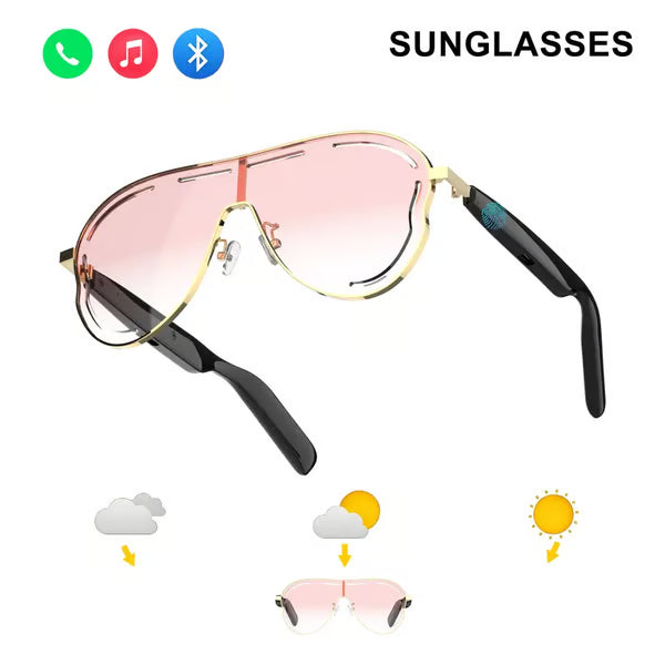 🎶⚡Wireless Audio Smart Glasses with Bluetooth 5.4 – Waterproof Sports Sunglasses with Anti-Blue Light & UV Shield 🕶️❄️