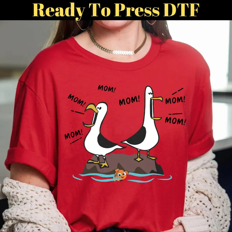 👩‍👧‍👦 FINAL HOURS FOR MOTHER’S DAY — UP TO 49% OFF 🔥Seagull Mom Mom Mom - Personalized Shirt - Funny Mother's Day Gift For Mom