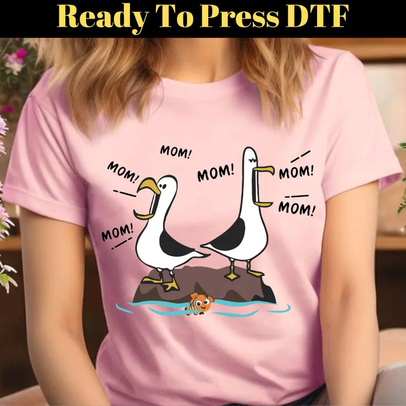 👩‍👧‍👦 FINAL HOURS FOR MOTHER’S DAY — UP TO 49% OFF 🔥Seagull Mom Mom Mom - Personalized Shirt - Funny Mother's Day Gift For Mom