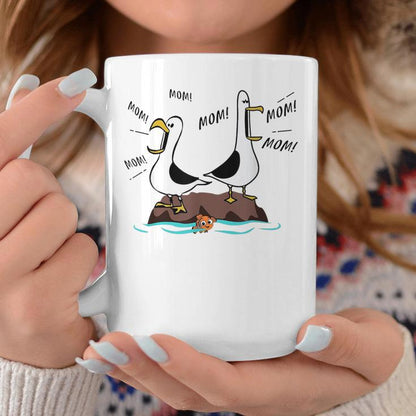 🏷️ MOTHER’S DAY CLEARANCE — 49% OFF 👩‍👧‍👦Mom Mom Mom Seagull Family Mother Coffee Mug