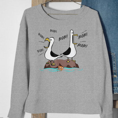 💐 MOTHER’S DAY FLASH SALE — 50% OFF 🚨Mom Mom Mom Seagull Family Mother Sweatshirt