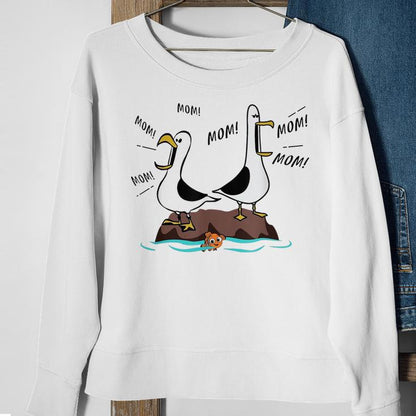 💐 MOTHER’S DAY FLASH SALE — 50% OFF 🚨Mom Mom Mom Seagull Family Mother Sweatshirt