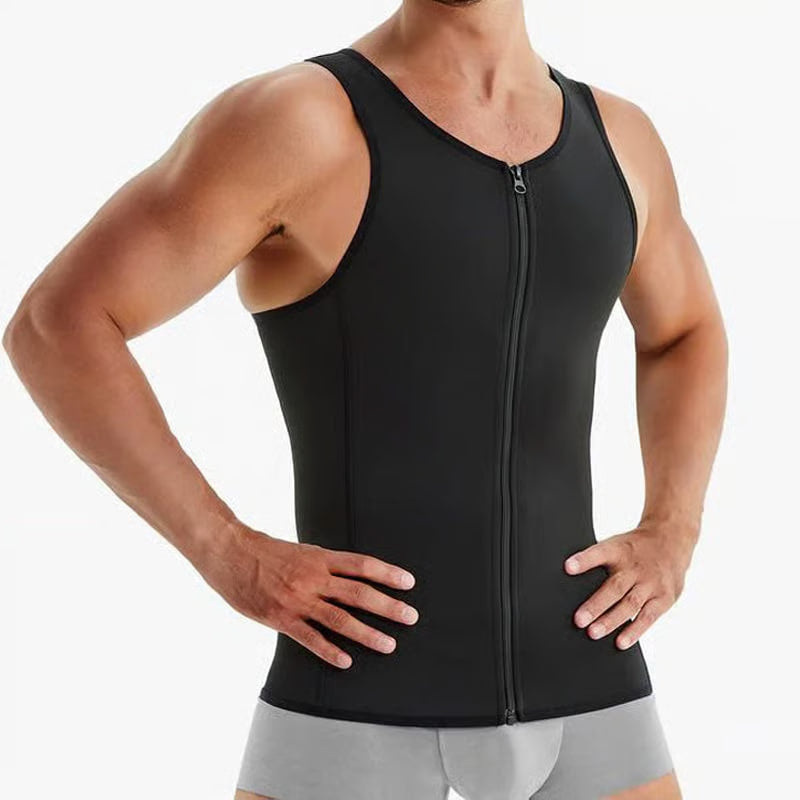 🔥 Last Day Sale – 49% OFF! ⏰ Men's Zipper Waist Trainer Trimmer Vest