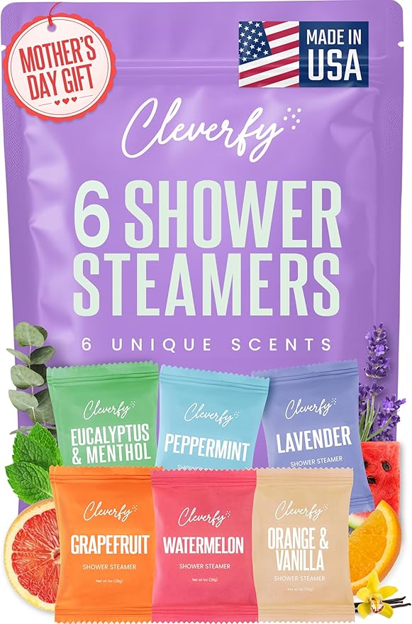 Shower Steamers Aromatherapy - Mother’s Day Gifts for Mom, Wife, Grandma - 30th, 40th, 50th & 60th Birthday Gifts for Women, Her, Best Friend, Daughter, Sister, Teens & Girlfriend - 6 Tablets