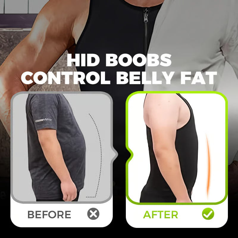 🔥 Last Day Sale – 49% OFF! ⏰ Men's Zipper Waist Trainer Trimmer Vest