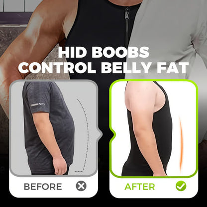 🔥 Last Day Sale – 49% OFF! ⏰ Men's Zipper Waist Trainer Trimmer Vest