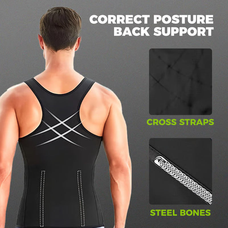 🔥 Last Day Sale – 49% OFF! ⏰ Men's Zipper Waist Trainer Trimmer Vest