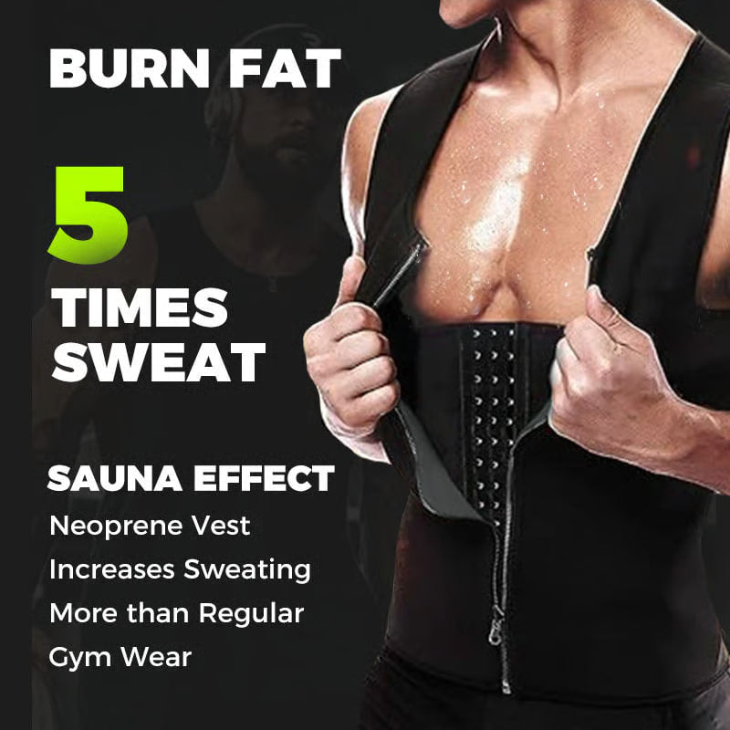 🔥 Last Day Sale – 49% OFF! ⏰ Men's Zipper Waist Trainer Trimmer Vest