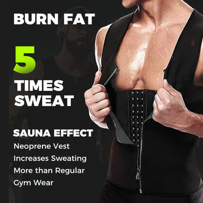 🔥 Last Day Sale – 49% OFF! ⏰ Men's Zipper Waist Trainer Trimmer Vest